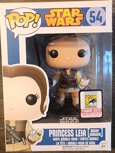 New Funko Pop Star Wars #54 - Princess Leia Boushh Unmasked 2015 SDCC Exclusive
