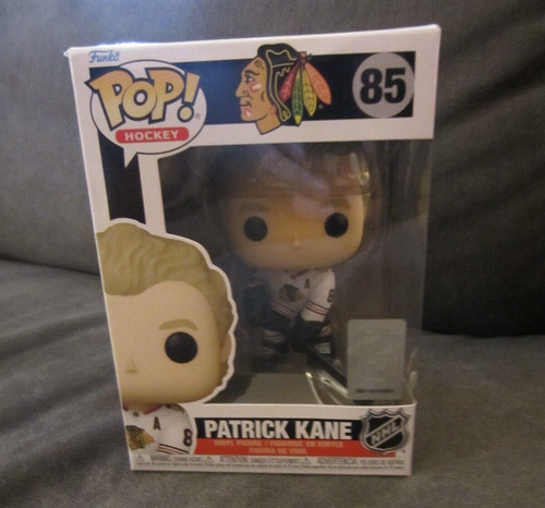 Funko Pop! NHL #85 Patrick Kane Chicago Blackhawks White Away Road Jersey!