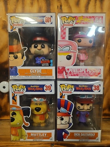 Funko Pop! Wacky Races Dick Dastardly 38 Muttley 39 Clyde 601 Penelope 64