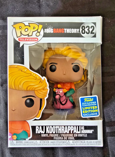 Funko Pop Television 832 Raj Koothrappali As Aquaman 2019 Summer Convention