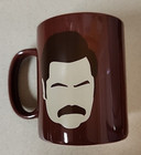 Parks and Recreation Ron Swanson 14.5oz Coffee Mug Funko Brown Breakfast - New