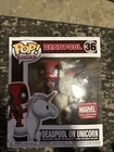 DEADPOOL ON UNICORN FUNKO POP RIDES 36 VAULTED MARVEL COLLECTOR CORPS EXCLUSIVE