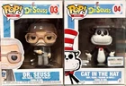 Dr. SEUSS Funko Pop Books VAULTED Dr. Seuss 03 & CAT IN THE HAT 04 w/Protectors