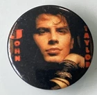DURAN DURAN JOHN TAYLOR VINTAGE BUTTON STYLE PIN BADGE FROM THE 1980's POP