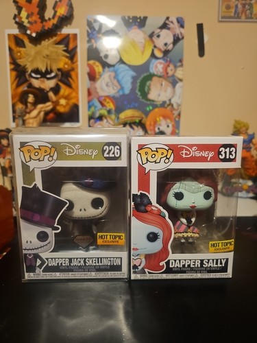 FUNKO POP! HOT TOPIC EXCLUSIVE, DAPPER JACK SKELETON 226, DAPPER SALLY 313
