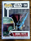 Dicky Beer Singned "Star Wars" #8 Boba Fett COA (PA) Funko Pop