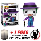 FUNKO POP DC BATMAN 1989 THE JOKER WITH HAT #337 + FREE POP PROTECTOR