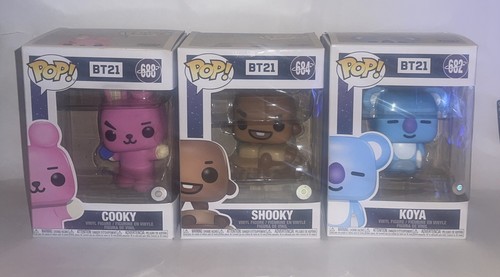 Funko Pop! Vinyl: BT21 #688 Cooky #684 Shooky and #682 Koya VAULTED Figures