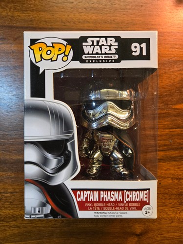 Funko Pop! Star Wars: Captain Phasma Chrome Figure Smuggler's Bounty Edition #91
