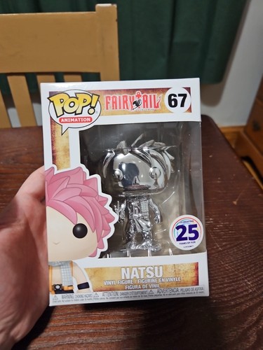 Funko Pop Animation: Fairy Tail - Natsu (Silver Chrome) #67 Funimation Exclusive