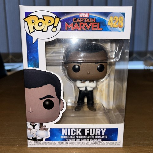 Funko Pop Marvel Captain Marvel Nick Fury #428 + Free Protector