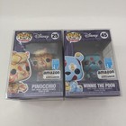 Funko POP! Disney Art Series #25 Pinocchio & #45 Winnie The Pooh w/ Protectors