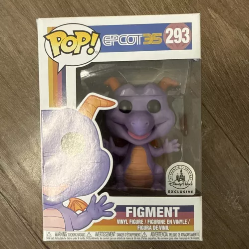 Epcot 35 Figment #293 Disney Parks Exclusive Funkon Pop Figure New In Box RARE