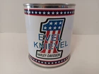 Evel Knievel / Harley Davidson Motorcycle Oil Can 1 qt. Re-pop Metal Display Can