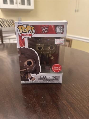 Funko POP! WWE WWF Mankind Mick Foley 103 Vinyl Figure GameStop Box Dam