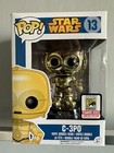 FUNKO POP STAR WARS 2015 SDCC CHROME GOLD C-3PO #13 LIMITED EDITION