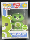 Funko Pop! Care Bears: Good Luck Bear - Flocked (B & N / ECCC) #355 + Protector