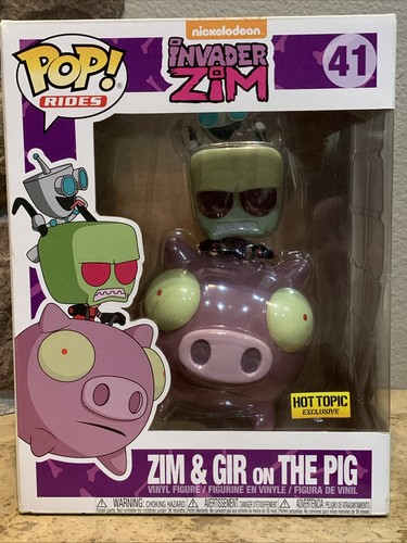 Funko Pop! Rides: Invader Zim and Gir on the Pig #41 Hot Topic Exclusive 10” Box