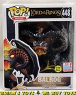 Funko Pop! Movies Lord of the Rings Balrog Exclusive GITD Vinyl Figure #448 NR