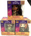 Funko Disney Princess Minis Pocahontas #53 Tiana, #54 & Merida #56 - BRAND NEW