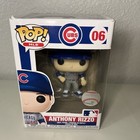 Funko Pop! MLB Chicago Cubs ANTHONY RIZZO #06 Gray Grey Baseball Jersey Vinyl