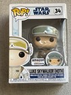 FUNKO POP STAR WARS LUKE SKYWALKER HOTH #34 FIGURE & PIN AMAZON EXCLUSIVE NEW