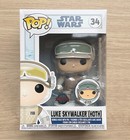 Funko Pop Star Wars Luke Skywalker Hoth With Pin #34 + Free Protector