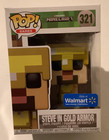 Funko Pop! Games ~ Steve In Gold Armor #321  ~ Walmart Exclusive ~ New In Box