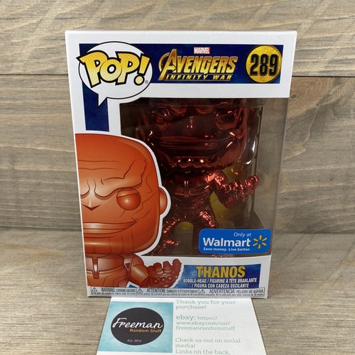 Funko Pop Avengers Infinity War THANOS 289 Red Vinyl Bobble WALMART EXCLUSIVE