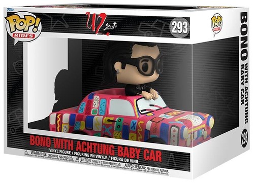 U2 Bono Vox With Achtung Baby Car POP Rides #293 Vinyl Figure FUNKO