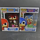Funko Pop Games Sonic the Hedgehog Knuckles (Flocked) & Sonic (Ring Scatter)