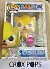 FLOCKED SUPER SONIC + EMERALDS FE 1059 Funko Pop Vinyl New in Mint Box + P/P
