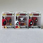 FUNKO BITTY POP 3x MARVEL DEADPOOL AS BACKYARD GRILLER / CLOWN / BEDTIME