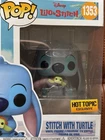 Funko Disney Lilo Stitch Pop! #1353 Stitch with Turtle Exclusive Hot Topic