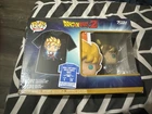 Funko Dragon Ball Z Son Goku (Wave) Metallic Pop & Tee Shirt Size Small