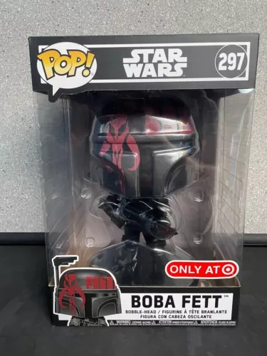 Funko Pop 10" Boba Fett Red on Black Target Exclusive #297 Star Wars: Futura