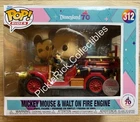 Funko Pop 2025 Disney Parks Exclusive Mickey Mouse & Walt On Fire Engine 312 NIB