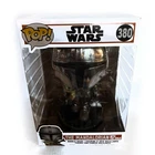 Funko POP! #380 The Mandalorian with Baby Yoda 10" Size Chrome (BRAND NEW)
