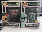 Funko Pop #567 Purge Suit Morty #570 Dr.xenon Bloom Vinyl Figurine Glow In Dark