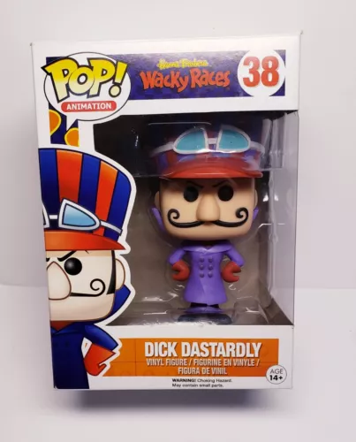 Funko Pop Animation #38 Dick Dastardly Vinyl Figure, Hanna Barbera Wacky Races