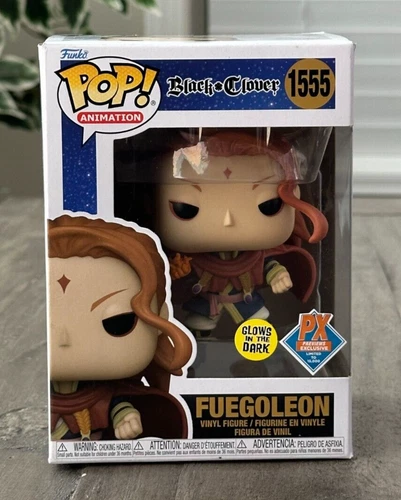 Funko Pop Animation Black Clover #1555 Fuegoleon Glow in Dark PX Excusive