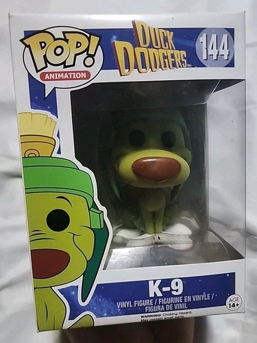 Funko Pop! Animation, Duck Dodgers, K-9 #144 Vinyl Figure VAULTED With Protector