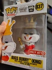 Funko Pop! Animation: Looney Tunes Bugs Bunny King Vinyl Figure #837 WProtector!