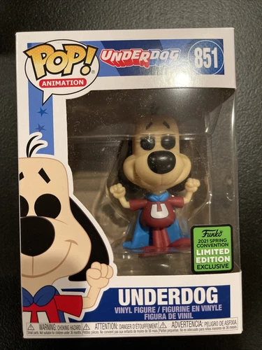 Funko Pop! Animation UNDERDOG #851 2021 ECCC Limited Edition W/ Protector