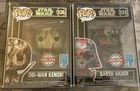 Funko Pop Art Series Star Wars Darth Vader & Obi-Wan Kenobi Vinyl Figure New