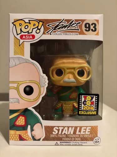 Funko Pop! Asia #93 Stan Lee 2016 Toy Con Exclusive (Very Rare) with Protector