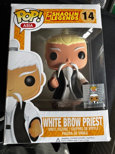 Funko Pop Asia!  - White Brow Priest - Shaolin Legends  #14 - Vaulted  - Boxed
