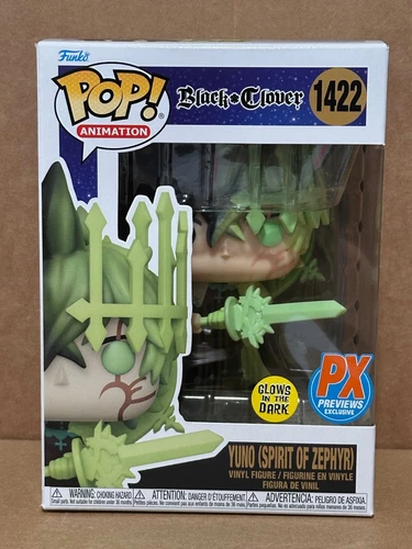 Funko Pop! Black Clover: Yuno (Spirit of Zephyr) #1422 - GITD / PX Excl w/Prot