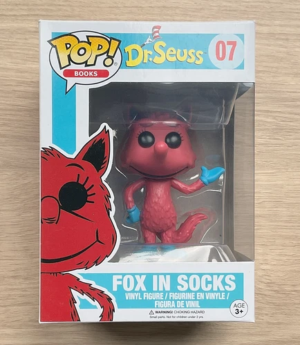 Funko Pop Books Dr Seuss Fox In Socks #07 + Free Protector