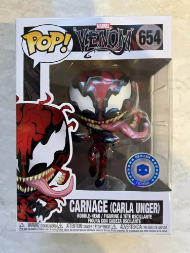 Funko Pop! Carnage (Carla Unger) #654 Marvel Venom Bobble-Head Pop In A Box